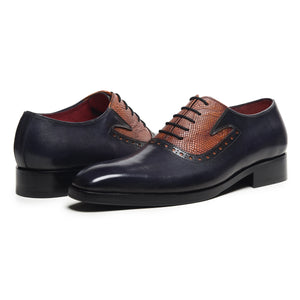 Men's Textured Oxfords - Grey & Tan