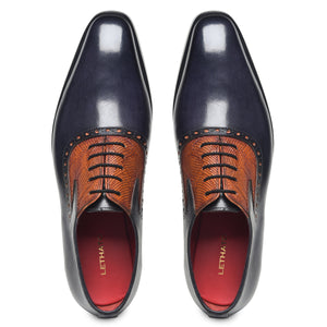 Men's Textured Oxfords - Grey & Tan