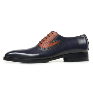 Men's Textured Oxfords - Grey & Tan