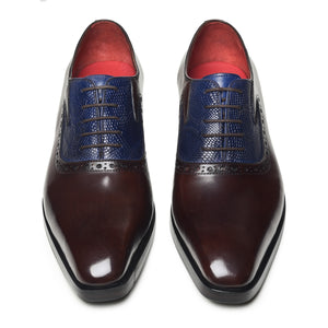 Men's Textured Oxfords - Brown & Navy