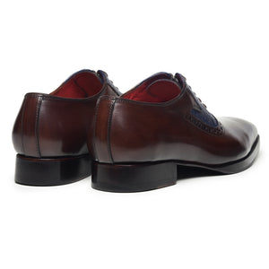 Men's Textured Oxfords - Brown & Navy