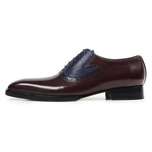 Men's Textured Oxfords - Brown & Navy