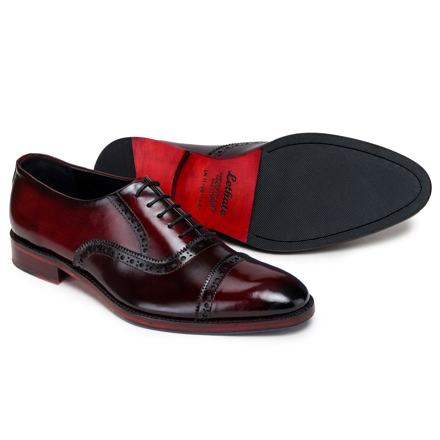 dress shoes with red