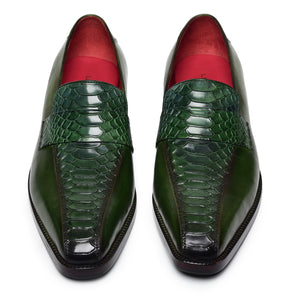 Penny Loafers - Croc Green