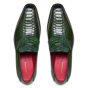Penny Loafers - Croc Green