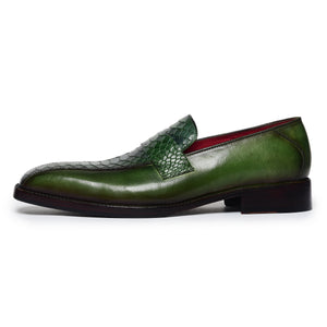 Penny Loafers - Croc Green