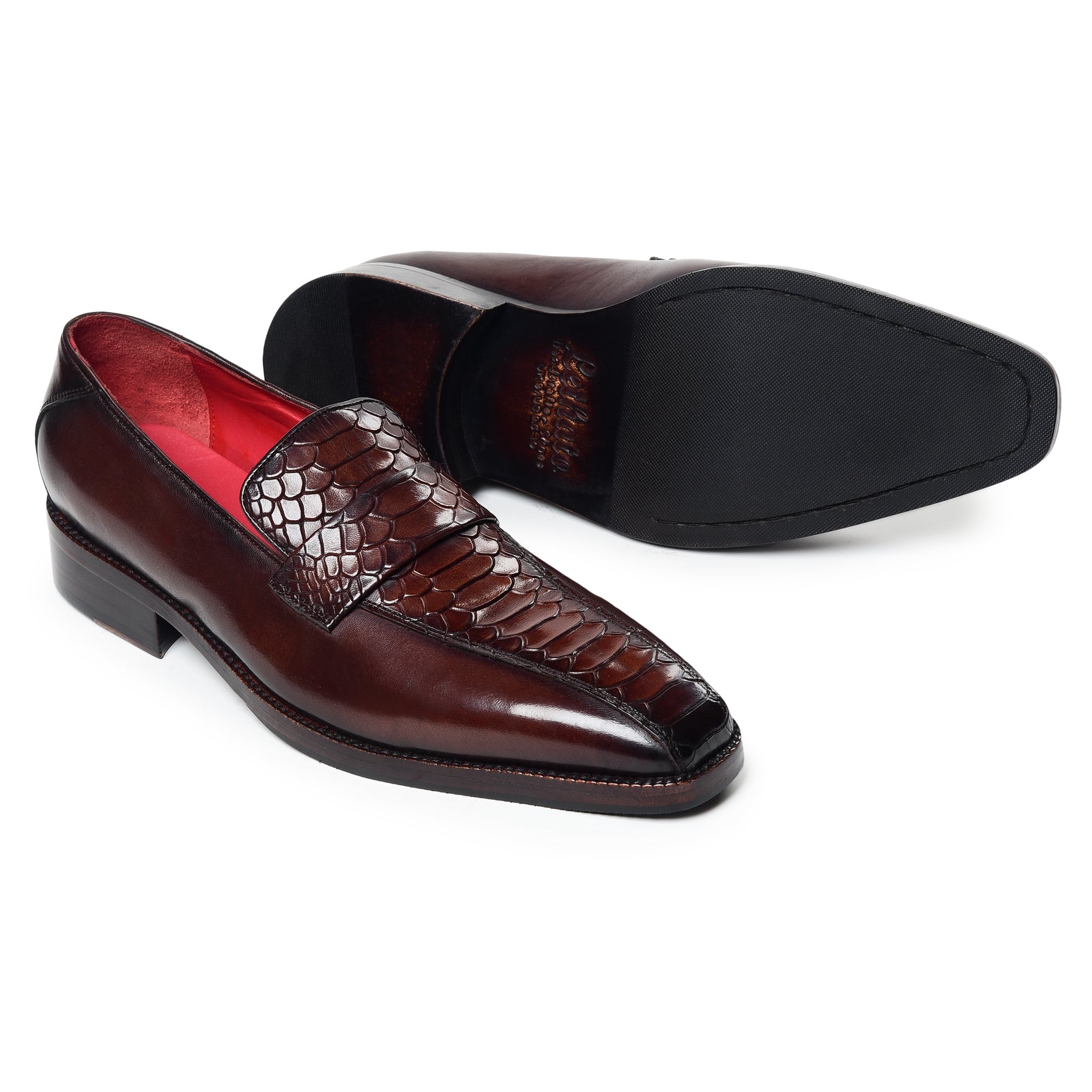 Penny Loafers - Croc Brown