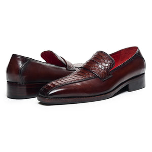 Penny Loafers - Croc Brown