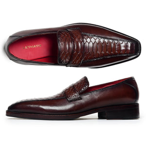 Penny Loafers - Croc Brown