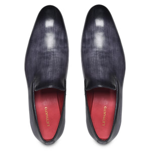 Venezianische Slipper – Lackschwarz