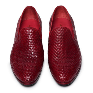 Woven Loafers - Wine Red