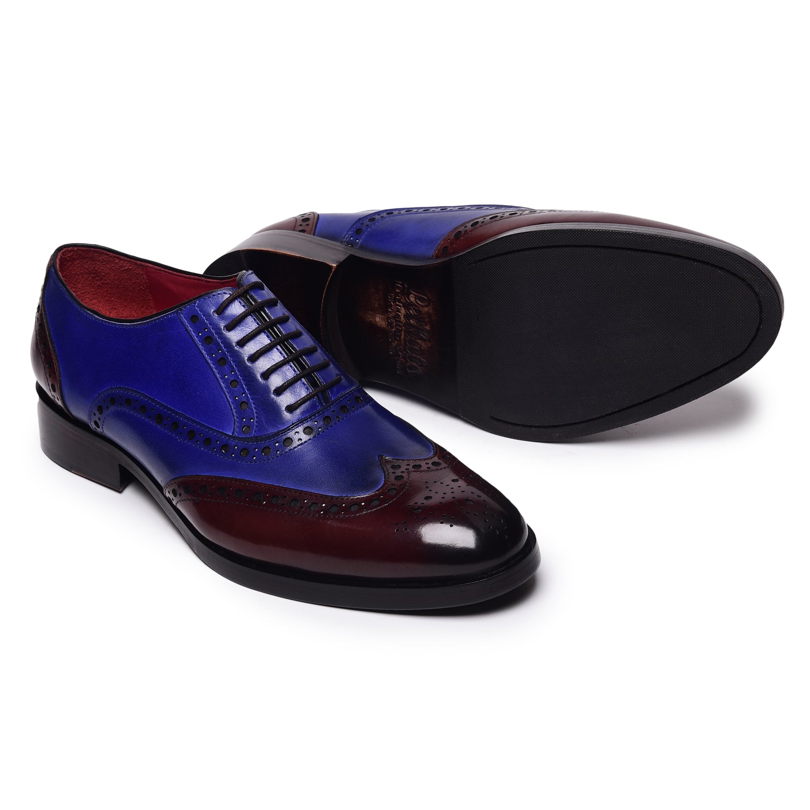 Wingtip Brogue Oxfords - Brown & Navy