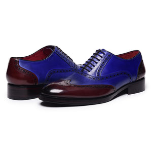 Wingtip Brogue Oxfords - Brown & Navy