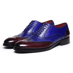 Wingtip Brogue Oxfords - Brown & Navy