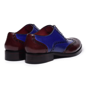 Wingtip Brogue Oxfords - Brown & Navy
