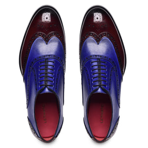Wingtip Brogue Oxfords - Brown & Navy