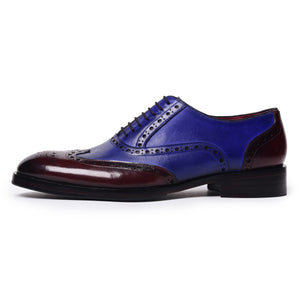 Wingtip Brogue Oxfords - Brown & Navy