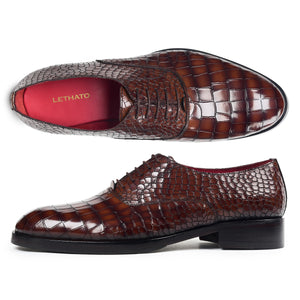 Men's Croc Oxfords - Brown