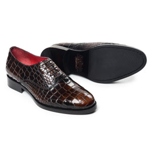 Men's Croc Oxfords - Tan & Brown
