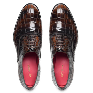 Men's Croc Oxfords - Tan & Brown
