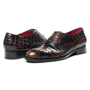 Men's Croc Oxfords - Tan & Brown