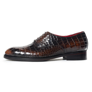 Men's Croc Oxfords - Tan & Brown