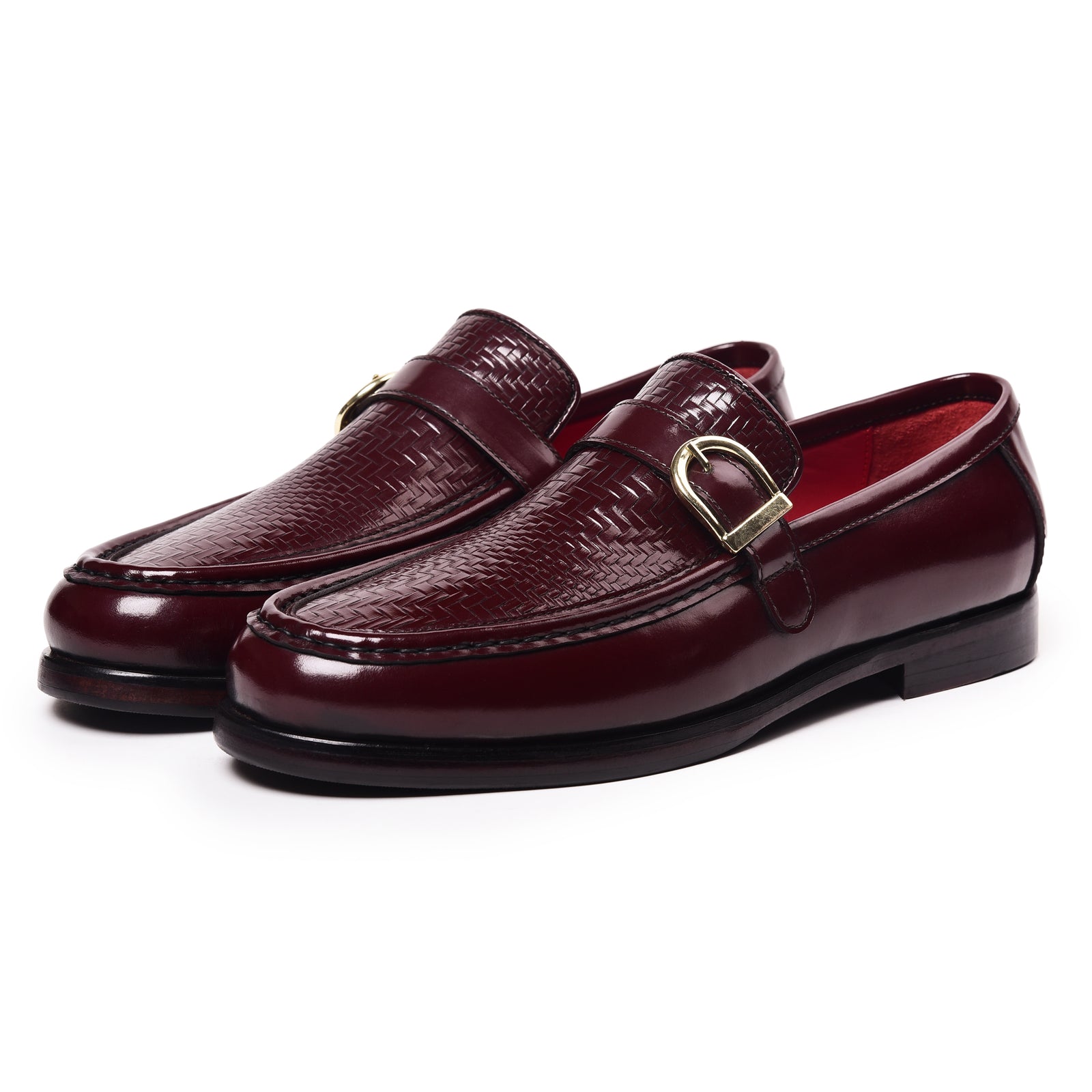 Monkstrap-Slipper – Weinrot