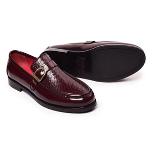 Single Strap Loafers - Burgundy
