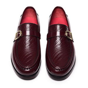Single Strap Loafers - Burgundy