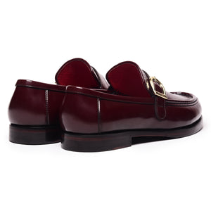 Single Strap Loafers - Burgundy