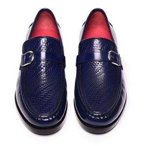Single Strap Loafers - Navy