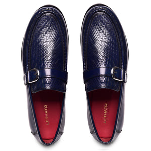 Single Strap Loafers - Navy