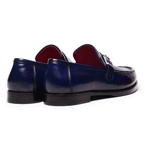 Single Strap Loafers - Navy