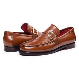 Single Strap Loafers - Tan