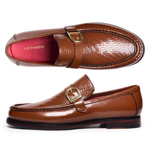 Single Strap Loafers - Tan