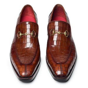Penny Loafers – Kroko Weinrot