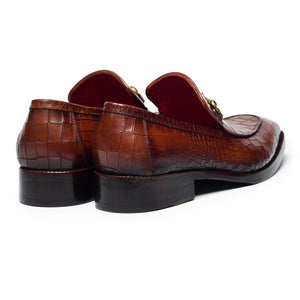 Penny Loafers – Kroko Weinrot