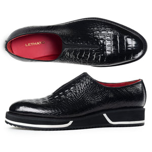Slip On Designer Sneakers - Croc Black