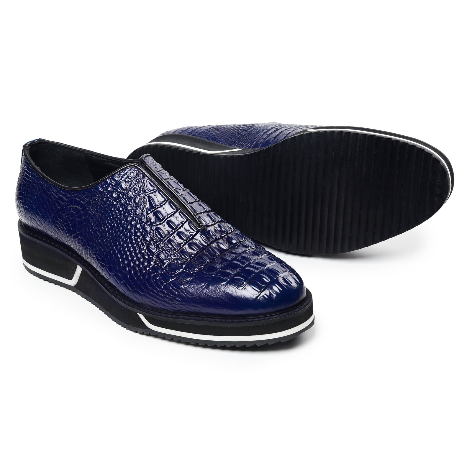 Slip On Designer Sneakers - Croc Navy
