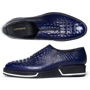 Slip On Designer Sneakers - Croc Navy