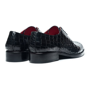 Derby Shoes - Croc Black