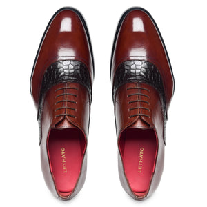 Classic Textured Oxfords - Brown