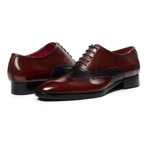 Classic Textured Oxfords - Brown