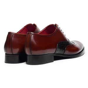 Classic Textured Oxfords - Brown