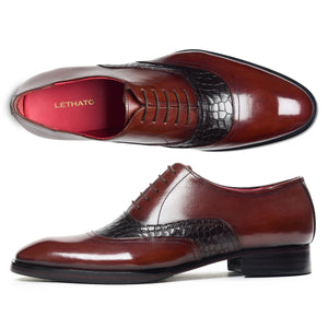 Classic Textured Oxfords - Brown