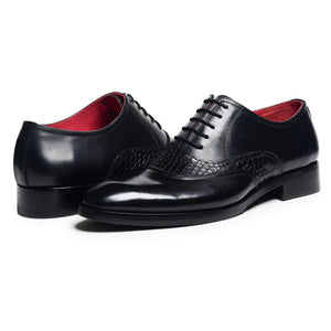 Classic Textured Oxfords - Black