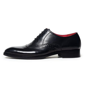 Classic Textured Oxfords - Black