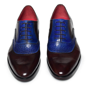 Classic Textured Oxfords - Brown & Navy