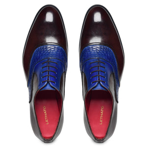 Classic Textured Oxfords - Brown & Navy