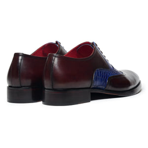 Classic Textured Oxfords - Brown & Navy